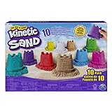 Kinetic Sand Burgenförmchen mit Sand 10er-Set für kreatives Indoor-Sandspiel