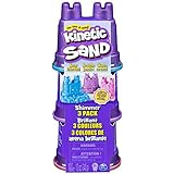 Kinetic Sand Schimmer Sand 3er Pack 340 g - 3 Farben Glitzersand aus Schweden für Indoor Sandspiel,...