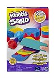 Kinetic Sand Regenbogen Mix Set - mit 383 g magischem Schweden in 3 Farben und Förmchen, ab 3...