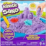 Kinetic Sand Sandbox Set - mit 454g magischem Kinetic Sand aus Schweden in Lila, 3 Förmchen und...