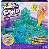 Kinetic Sand Schimmer Sandbox Set - mit 454 g schimmerndem Petrol, Spielwanne und Zubehör für...